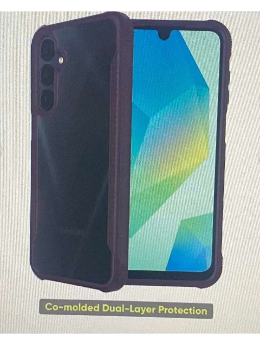 Onn Case for Samsung Galaxy A16 5G Purple/Clear